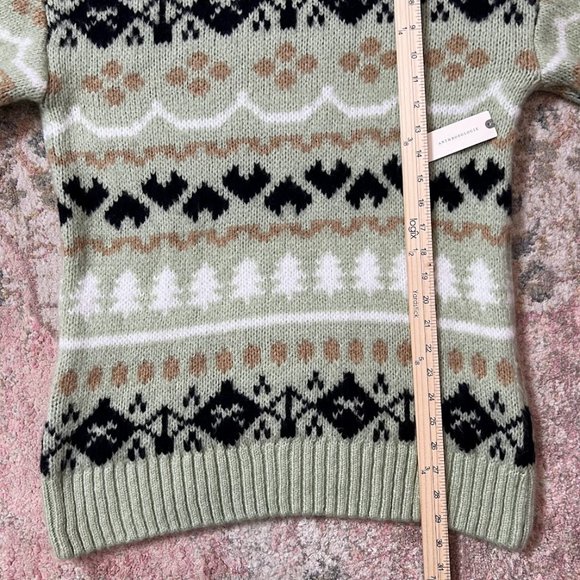 Anthropologie Fair Isle Turtleneck Tunic Sweater Size S NWT - Picture 10 of 11